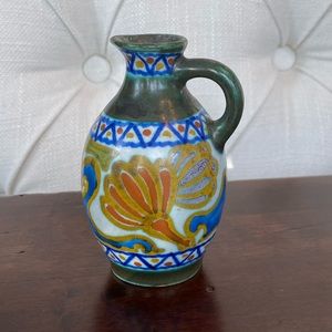Vintage Gouda pitcher Netherlands Holland  Art Deco Vase 188 pottery